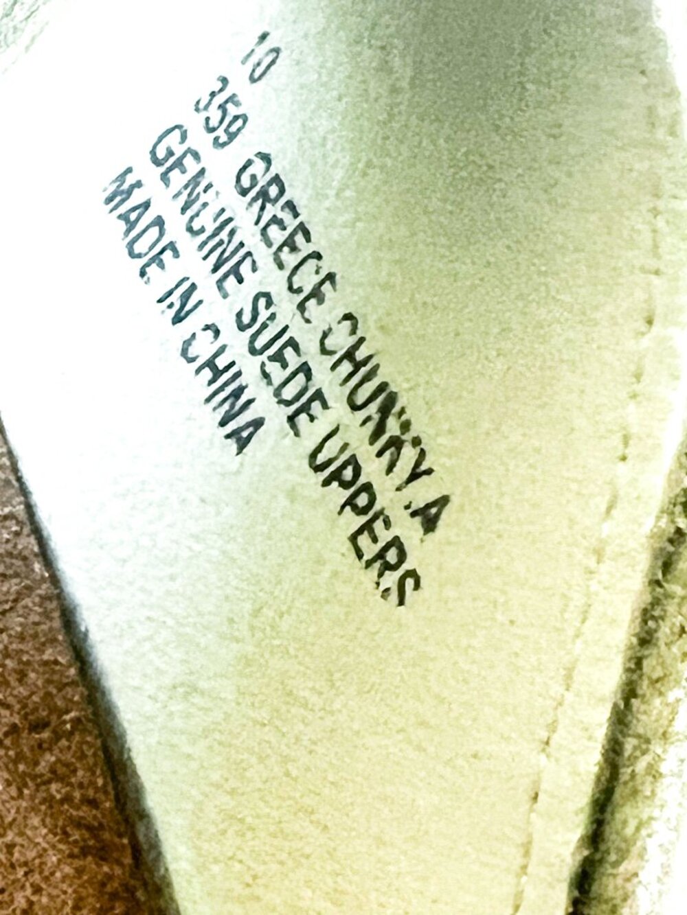 Project Cloud Memory Foam Greece Chunky Slip on Sandals Size 10 Sage Suede - Picture 8 of 9
